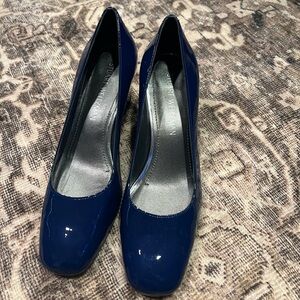 Stuart Weitzman Navy Blue Patent Heels